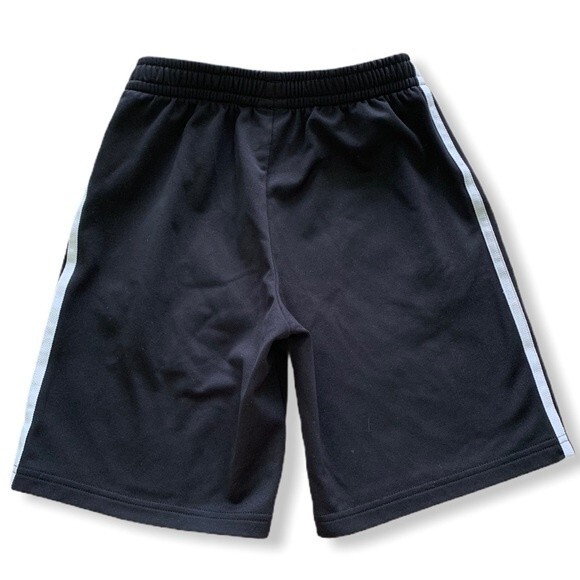 Adidas Superstar Elastic Drawstring Shorts 11-12Y Black White Zipper Pockets - Picture 2 of 6